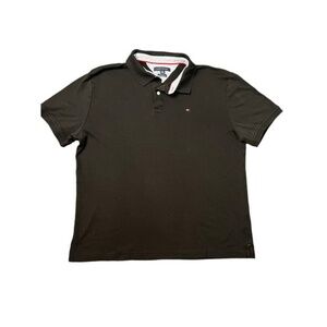 Tommy Hilfiger‎ Men's Black Short Sleeve Polo Shirt Size XL Golf